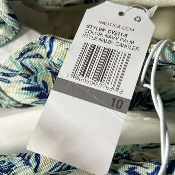 NEW Nautica SLIP ON Loafers Shoes Sneakers CANDLER Navy Palm - Men's Size 10 - Picture 9 of 9